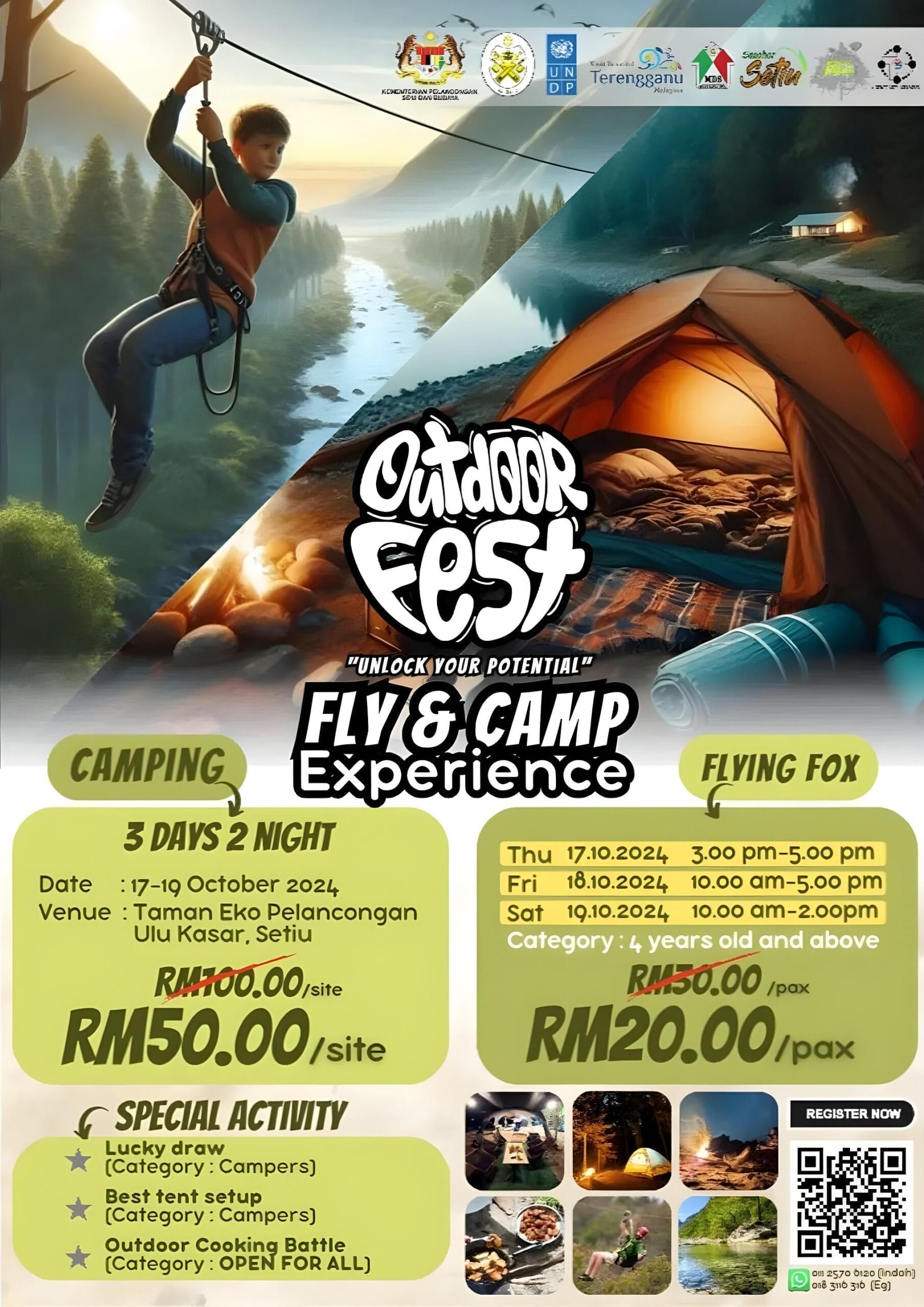 Outdoor Fest 2024 Terengganu : Pengalaman Fly & Camp